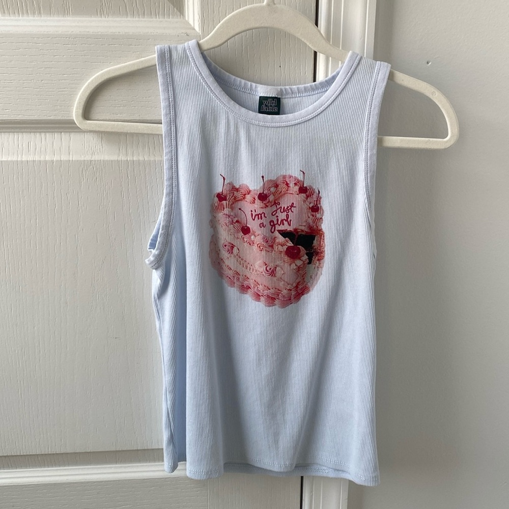 I’m Just a Girl Light Blue Tank
